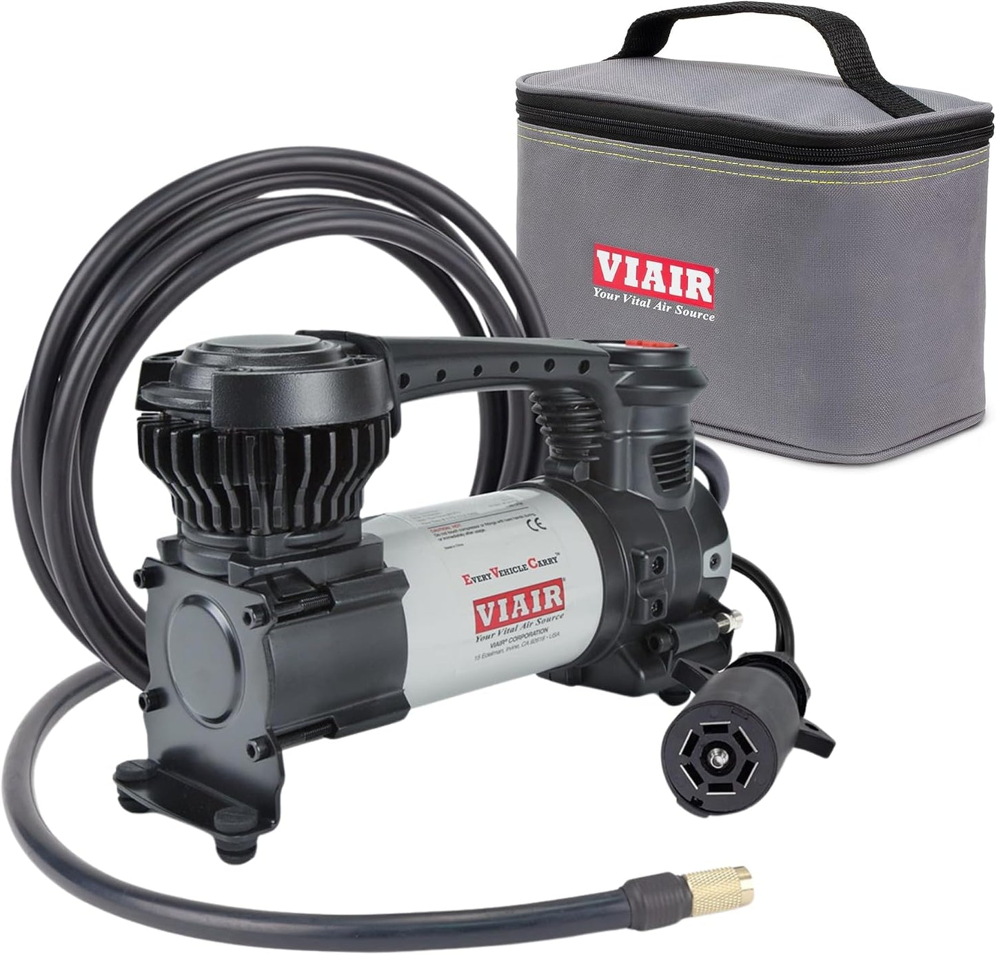 VIAIR 88P - 00088 Portable Compressor Kit with Alligator Clamps, Tire Inflator, Tire Air Pump, 12V, 120 PSI, for Up to 33 Inch Tires
