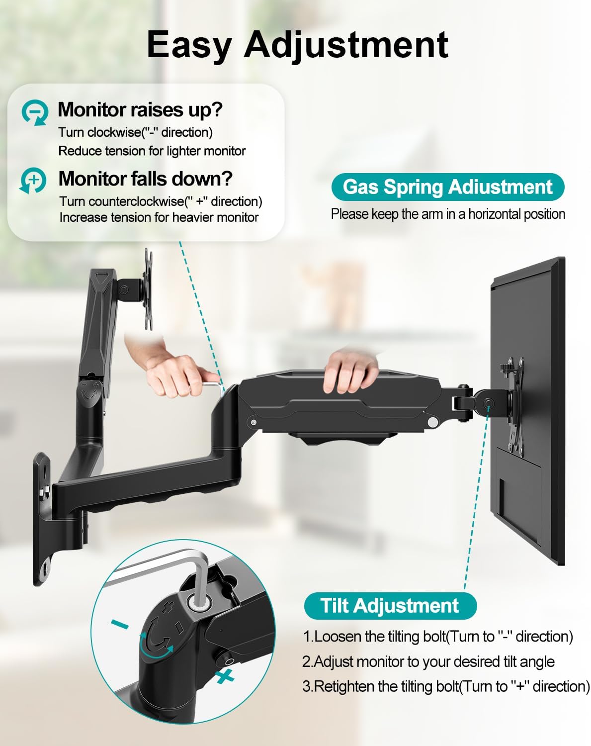 MOUNT PRO Dual Monitor Wall Mount for Max 32" Screens, Up to 19.8lbs Each