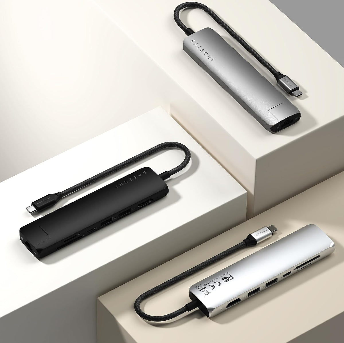 Satechi 7-in-1 USB-C Hub with Ethernet, 4K/60Hz HDMI, Space Gray