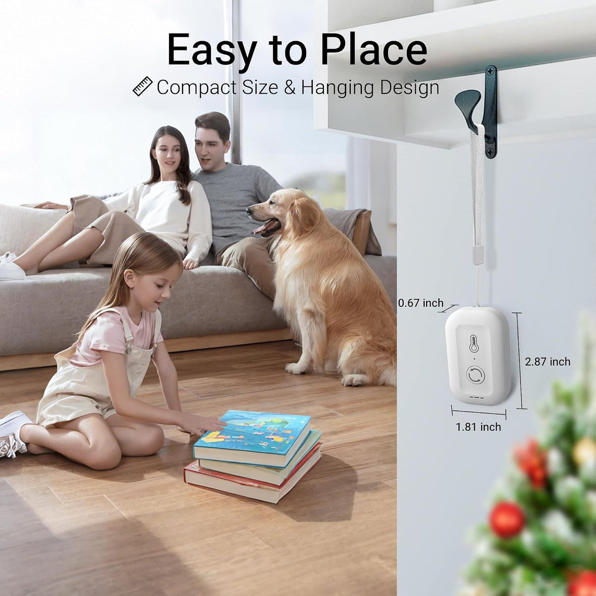 Remote WiFi Thermometer Hygrometer Sensor, App Alert, Data Log for Home | No display; app only.Smart Humidity Temperature Sensor with Data Storage. For nursery, greenhouse, humidor & wine cellar.