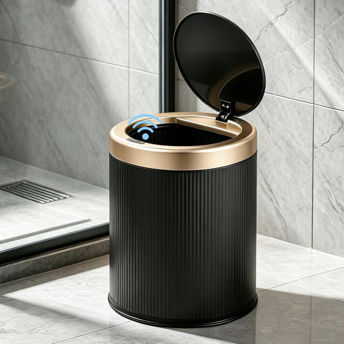 URALFA Bathroom Trash Can Automatic Touchless, Motion Sensor Trash Can