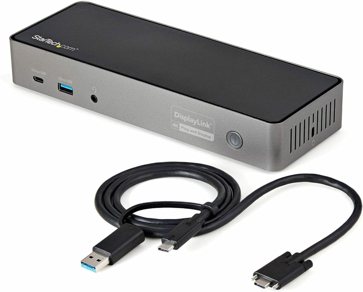 StarTech USB-C Triple 4K Dock with 100W PD, DP 1.4 DSC, 6-Port 10Gbps, GbE | Windows, Chrome, 2x DisplayPort 1.4, HDMI 2.0, SD 3.0 reader, 2x security K-Slots, Audio, Headset port
