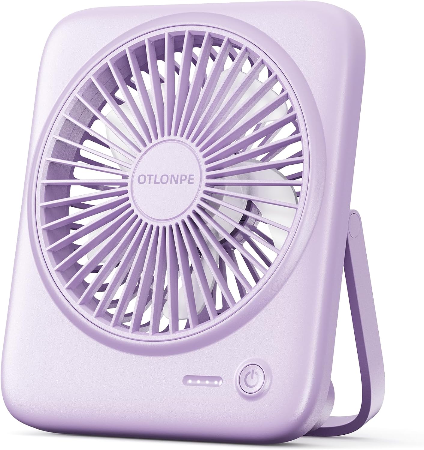 Otlonpe Personal Portable Desk Fan 2 Pack, 4000mAh Small Rechargeable Portable Fan Battery Operated & USB Powered for Travel Sleeping Bedroom Office Home Table, Cordless, Quiet, 4-Speed, 6.5 Inch
