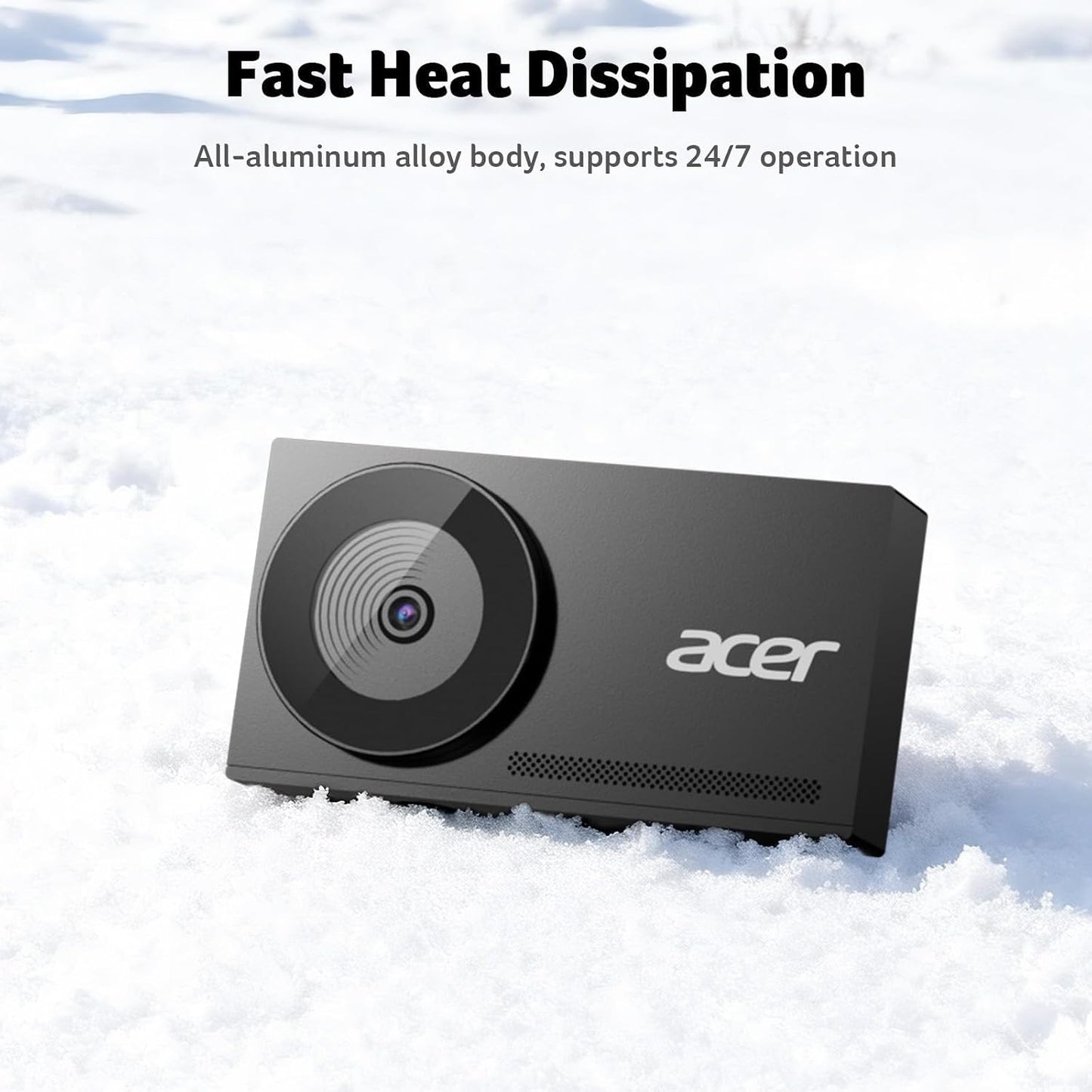 Acer 4K Webcam for PC/Mac with All-Metal Unibody Sculpted, Sony 1/2" Sensor, PDAF, 2 Noise Reduction Mics, Privacy Cover for Switch 2/Zoom/Teams/Facetime/YouTube/Google Meet
