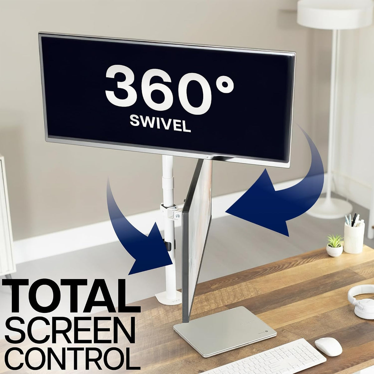 VIVO Dual Monitor Desk Mount for 13 to 34 inch Screens, STAND-V002TW