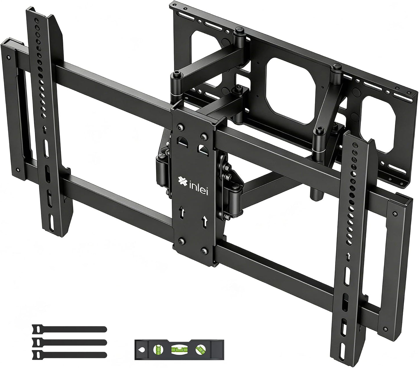 XINLEI Full Motion TV Wall Mount for Most 26"-70" Flat/Curved TV, Swivel Tilt Bracket with Articulating Dual Arms, Support 100lbs, Max VESA 400x400mm, Fits 12”/16" Wood Stud (MA570)