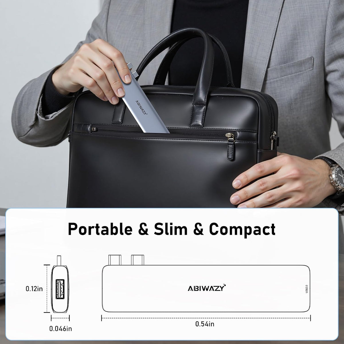 USB C Hub Adapter for MacBook Pro/Air, 8-in-2 Mac Adapter Multiport