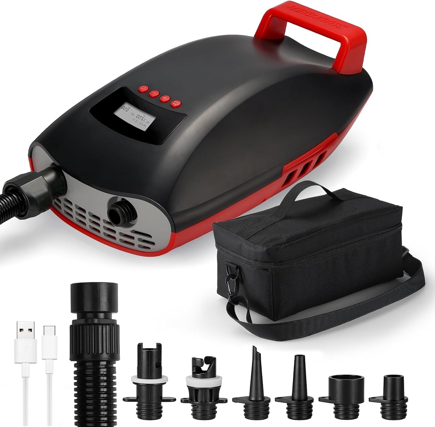 Swonder Seawolf Electric Paddle Board Pump, 12 Boards/Charge, 20PSI Cordless Rechargeable SUP Pump, 4X Faster Dual-Stage Inflation & Deflation, 99.9Wh Air Pump for Group Outings SUP, Kayak, Boat