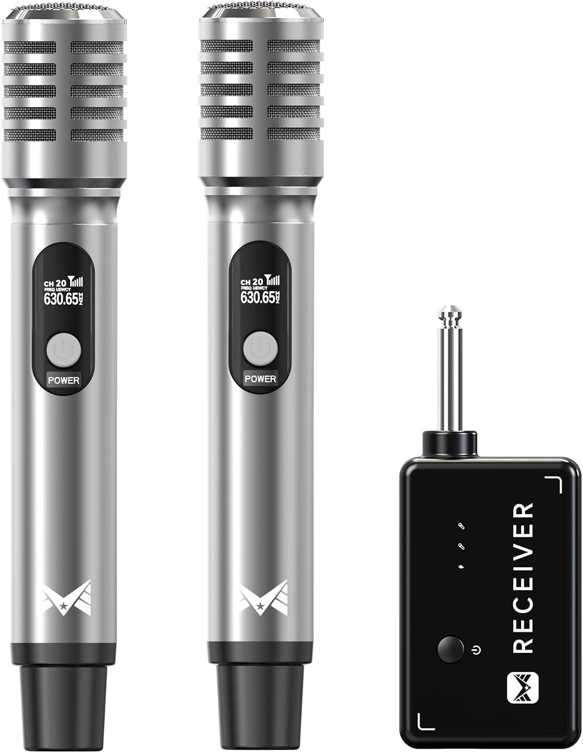 Wireless Microphones, Microphone with One-to-One Chip Connection, Controllable LED Lights, 40H Duration, 200FT Range Free Sing, Volume Control Microphone for Singing, Speech, Home Party, Youtube