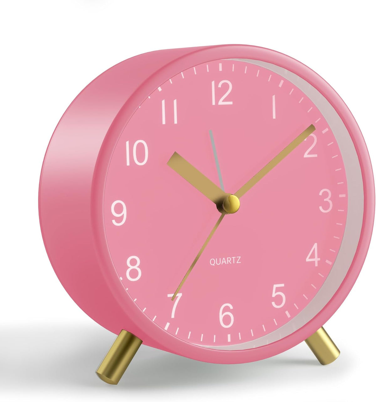 Analog Alarm Clock, 4 inch Super Silent Non Ticking Small Clock with Night Light, Battery Operated, Simple Design, Old fashioned Style SkyBlue decor, for Bedroom, Bedside, Desk, Adult, Gift, Blue