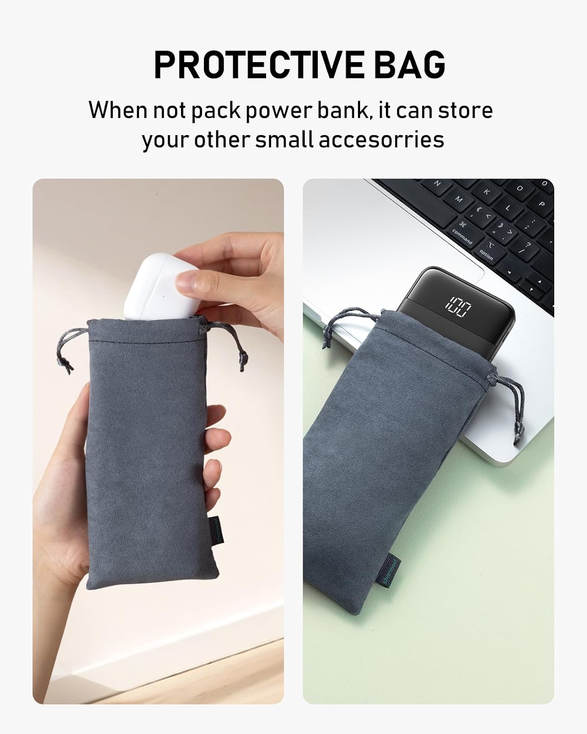 charmast Portable Charger Built-in Cables, 10000mAh Slim Power Bank Pocket | 22.5W Fast Charging Battery Pack for iPhone 17/16/15 Samsung Android, Flight-Approved, Multi-Device, USB-C, Daily Commute