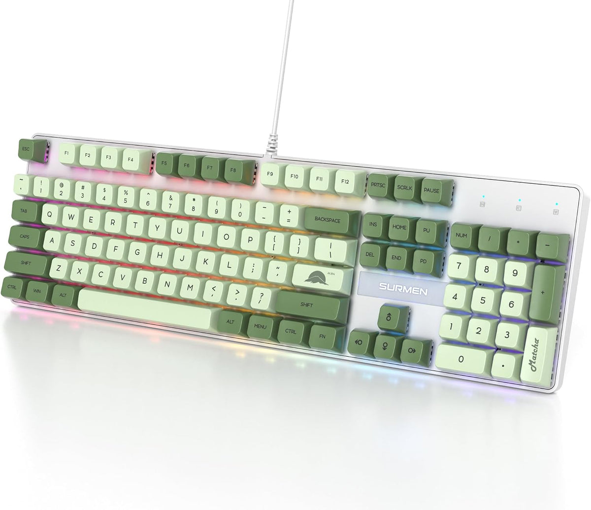 Fogruaden Wired 60% Percent Mechanical Keyboard RGB Gaming Keyboard 60 Percent, Ultra-Compact 61Keys Mini Wired Keyboard with Red Switch for Win/Mac PC Gamer