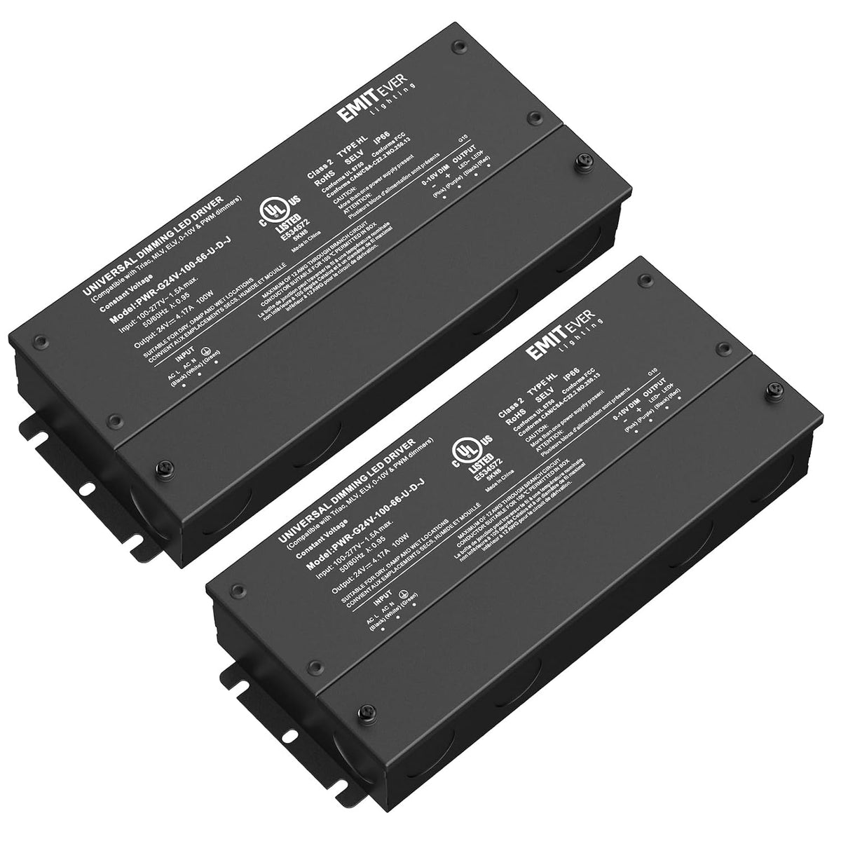 EMITEVER 288W 24V 5-in-1 3-Channel Dimmable LED Driver, AC 110-277V to DC