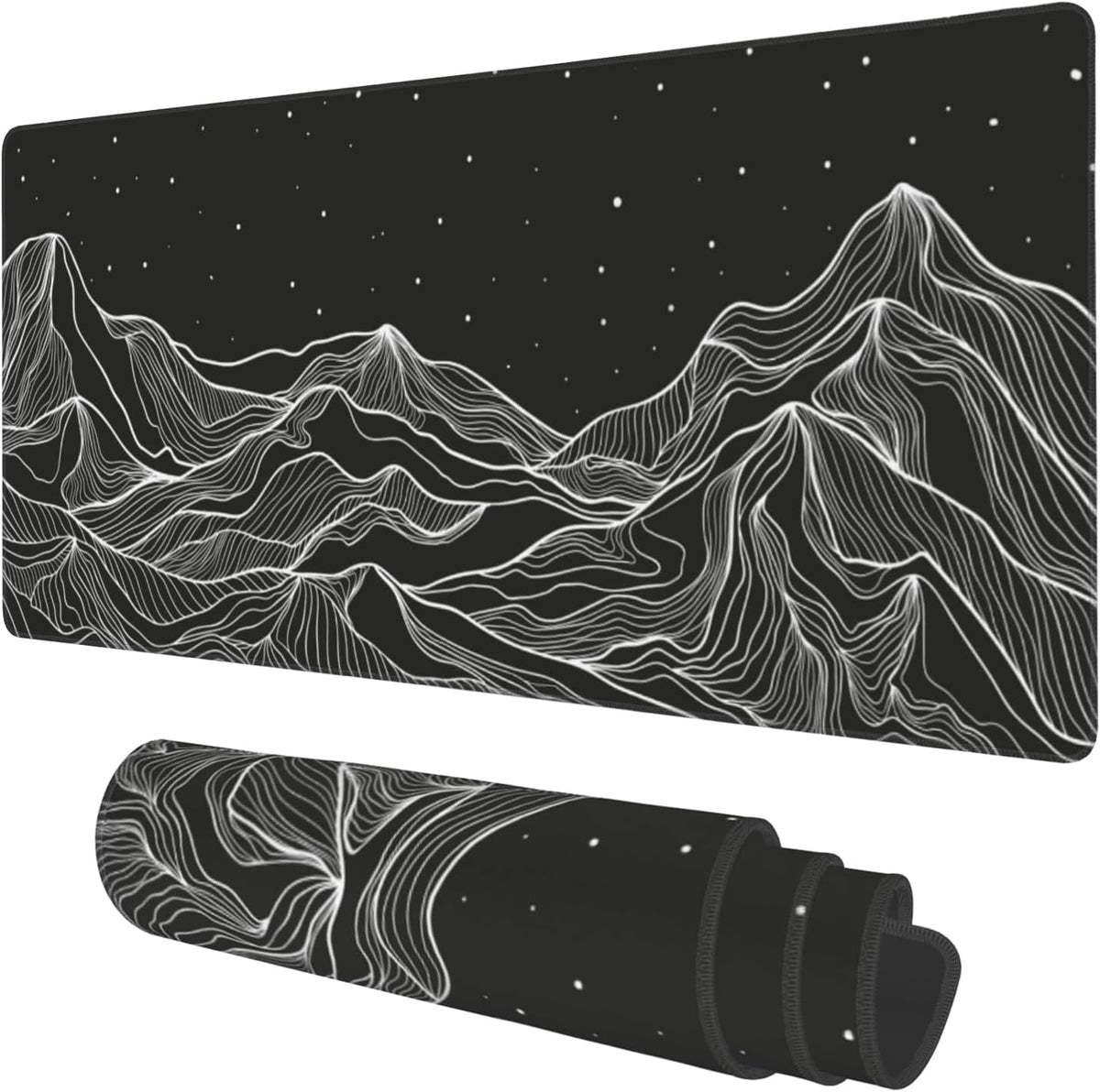 Desk Mat, American Bald Eagle Flag Extended Gaming Mouse Pad Large, 35.4"x15.7" Big Mouse Pad with Non-Slip Base and Stitched Edge, Long Computer Keyboard Mouse Mat for Home Office Work
