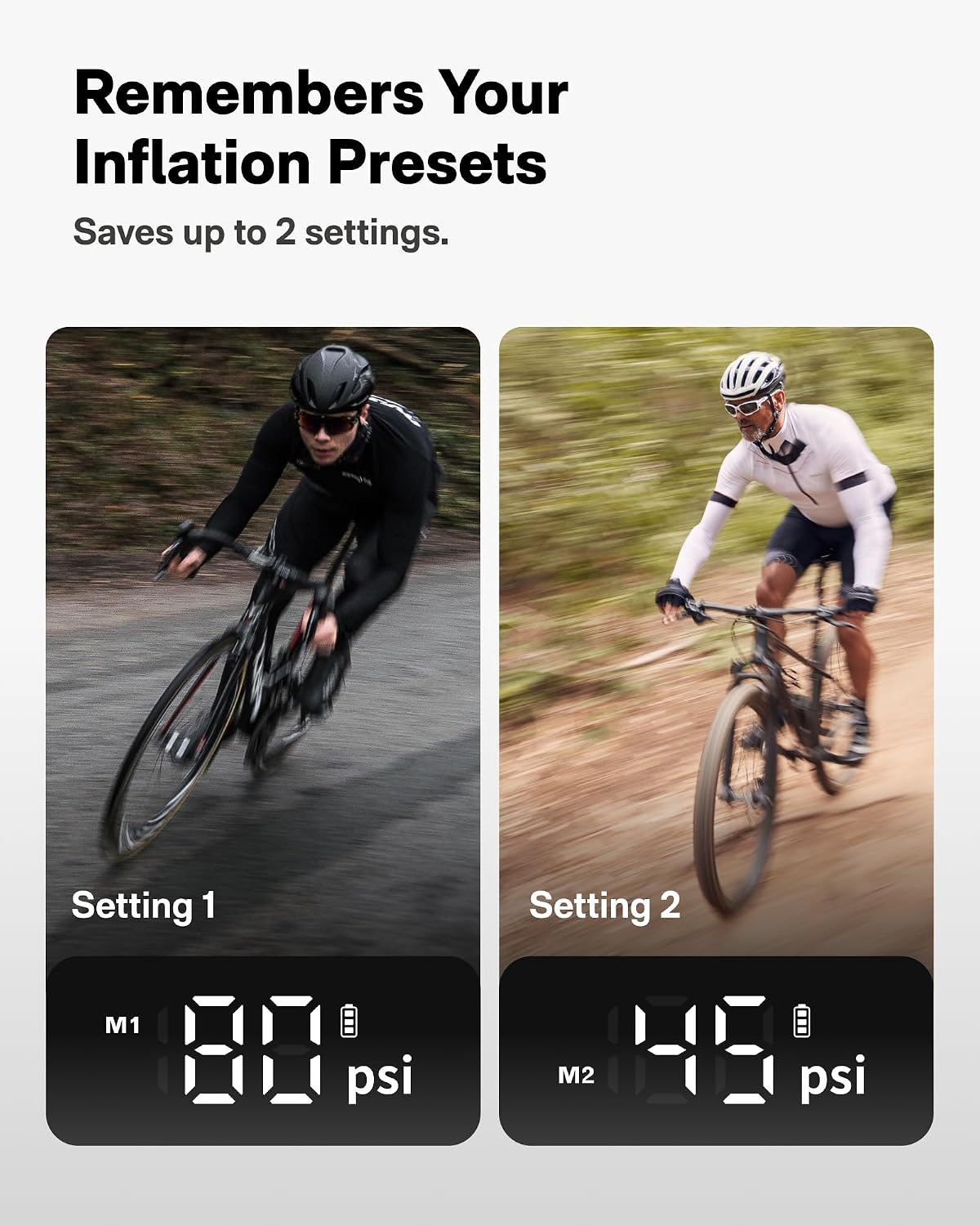 HOTO Electric Bike Tire Pump, Mini Bicycle Pump, 25s Fast Inflate | Portable Bike Air Pump with Presta & Schrader Valve for Road Bike, Mountain Bike, Motorcycle, Scooter, Sports Ball, Outdoor