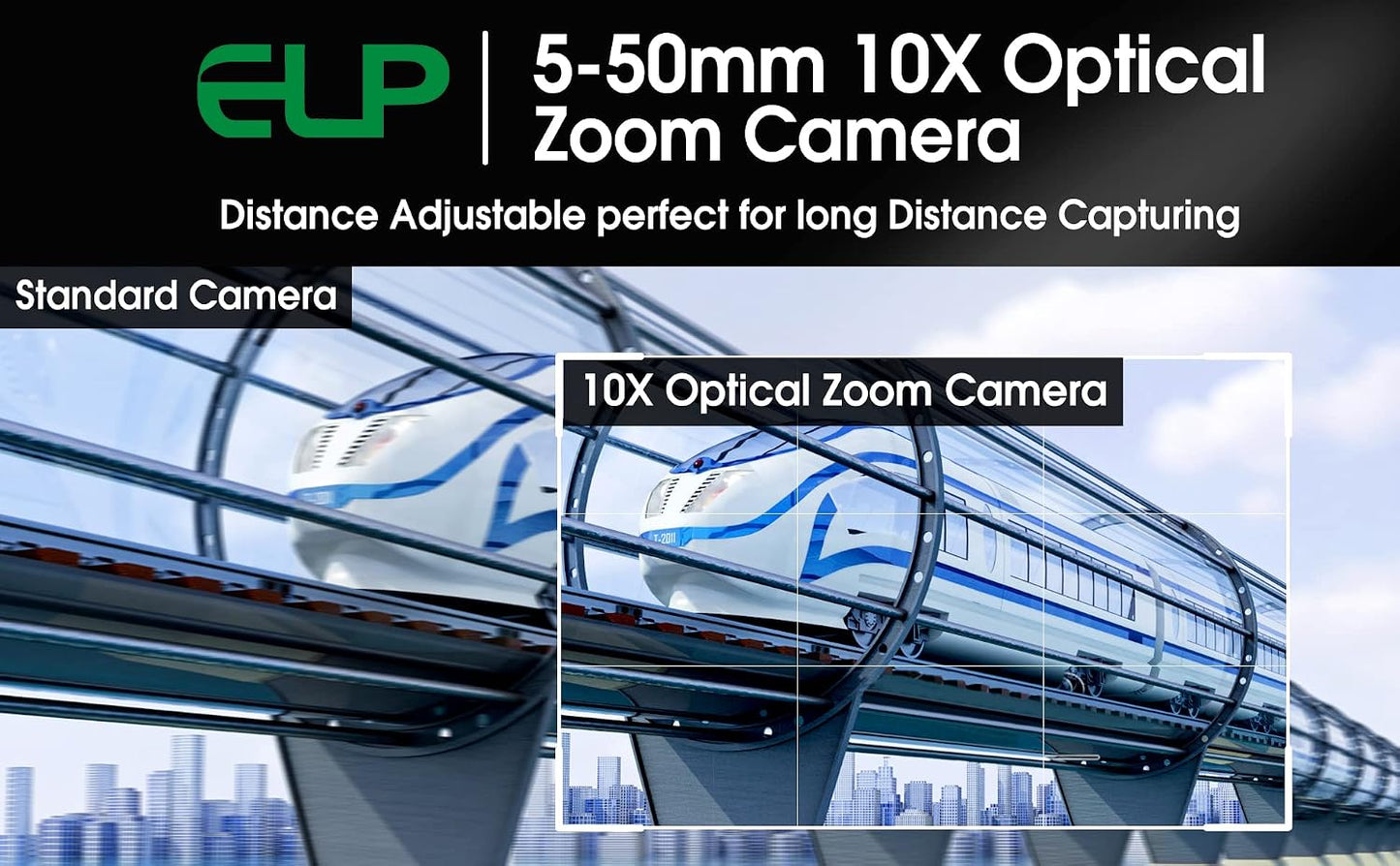 ELP 5-50mm Varifocal Lens 1080P USB Camera with H.264 High Definition Sony IMX323 Webcam for Android Linux Windows Industrial Video