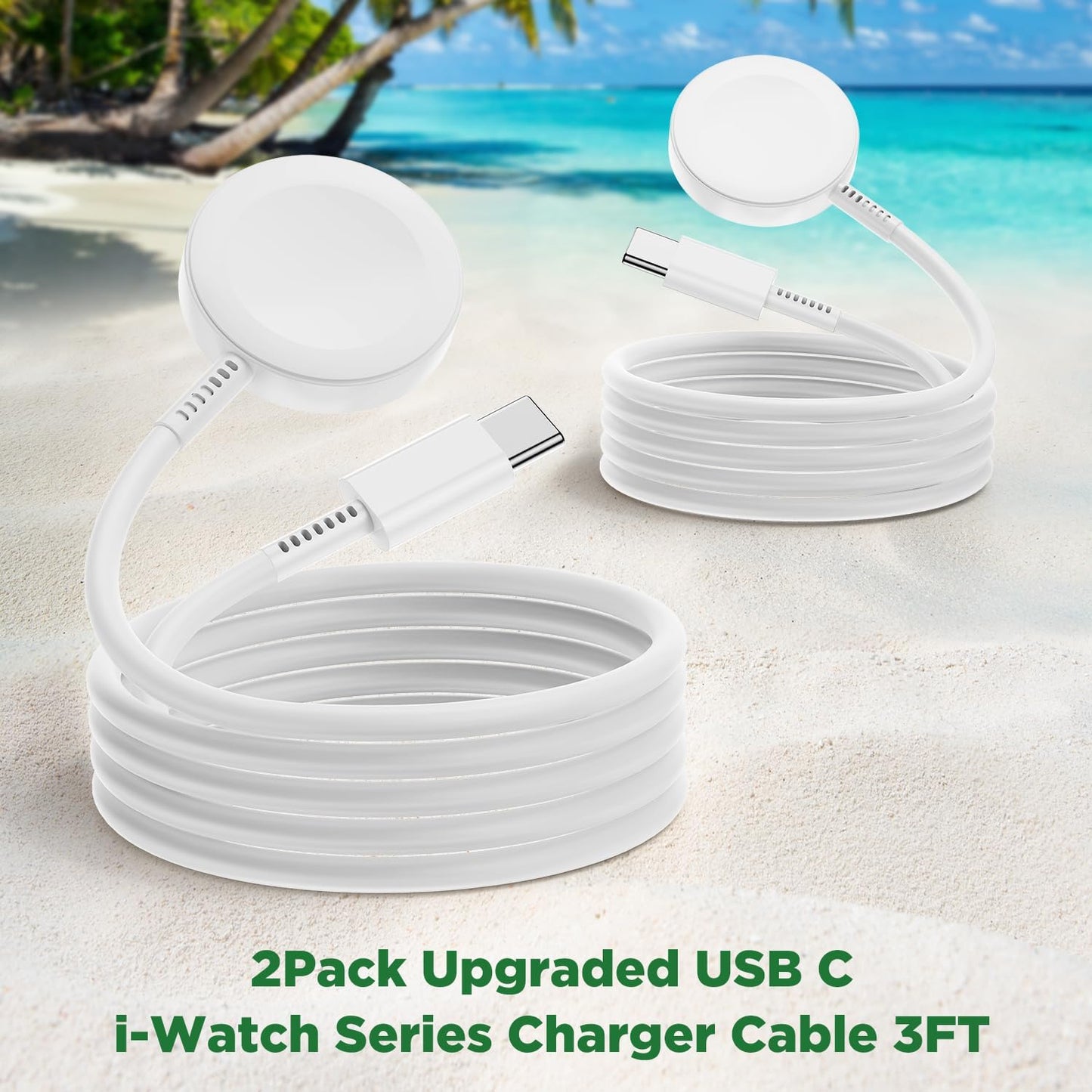 5W Fast Apple Watch Charger Cable,2Pack 3FT Type C iWatch Charger for iWatch Series Ultra 11/10,USB C Magnetic Wireless Fast i-Watch Charging Cord Compatible with iWatch Series 9/8/7/6/SE/SE2/5/4/3/2