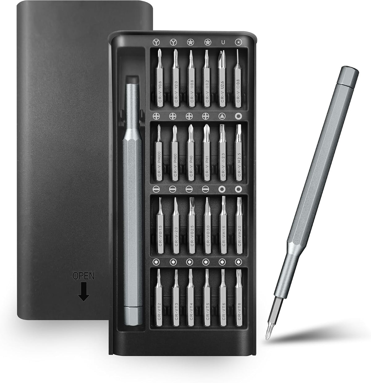 30-in-1 Premium Precision Magnetic Screwdriver Set, Professional Mini Repair Kit for Electronics, Computer, Laptop, PC Building, Phone, Watch & Eyeglass – Alloy Tool Steel Micro Bits