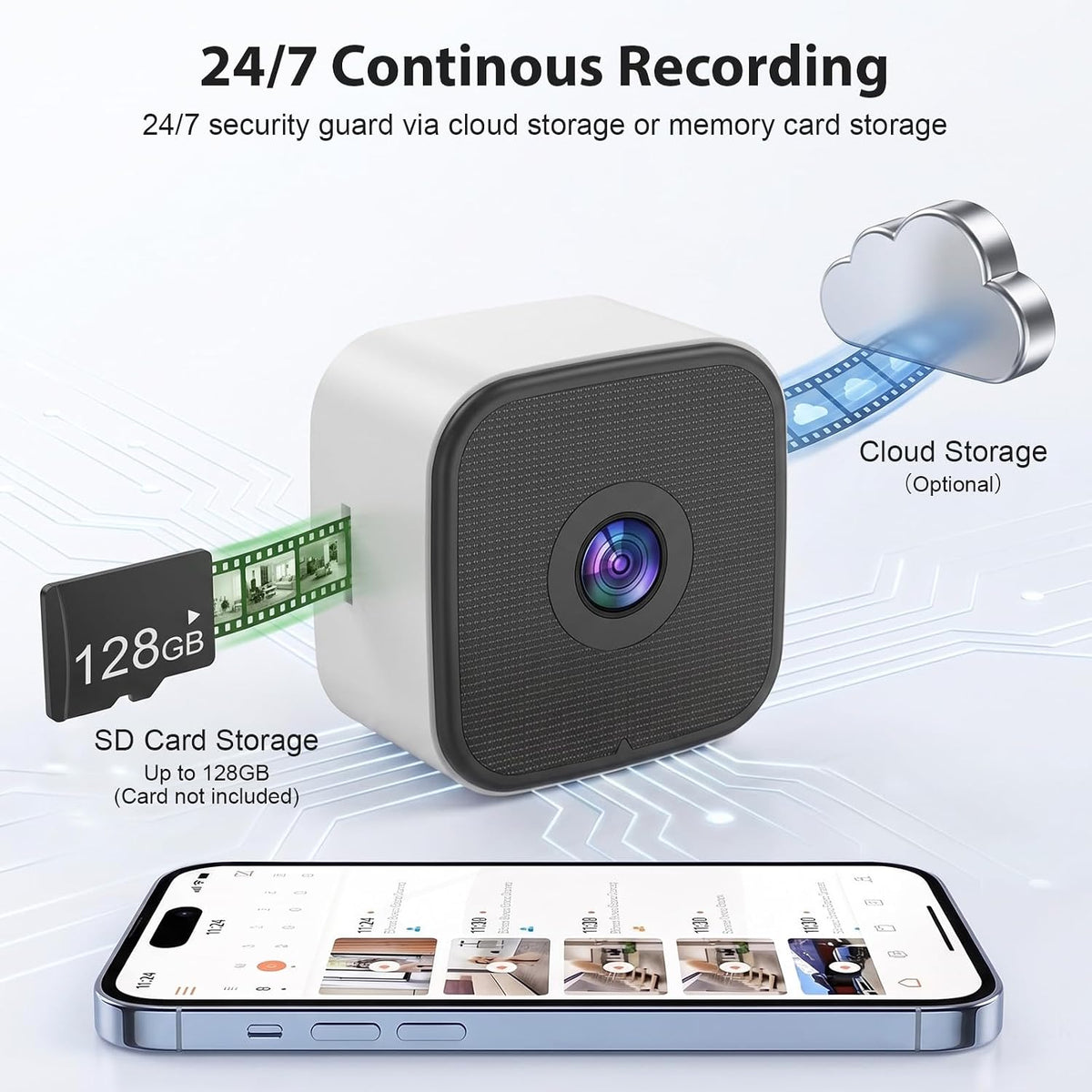 No Drill 2K Window Security Camera, Starlight Color Night Vision, Anti-Glare Anti-Reflection, 2.4GHz&5GHz WiFi Indoor Camera for Outdoor Monitoring,24/7 Recording,Local & Cloud Storage