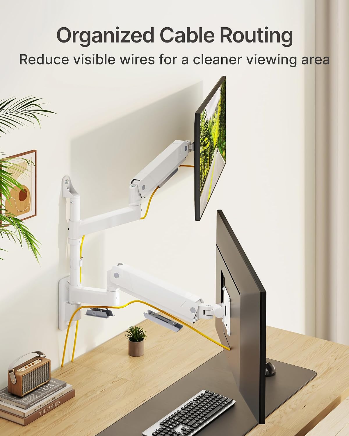monTEK Vertical Dual Monitor Wall Mount for 17-35" Screens, 35.2 Lbs Each