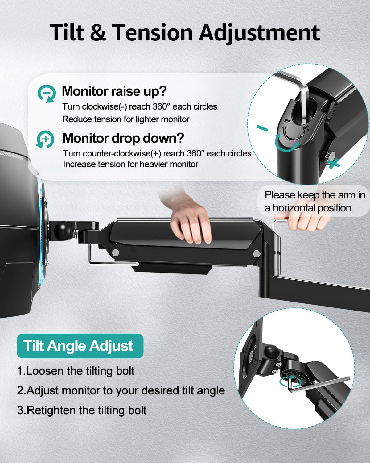 MOUNT PRO Monitor Wall Mount for 22"-49" Ultrawide Flat & Curved Screens
