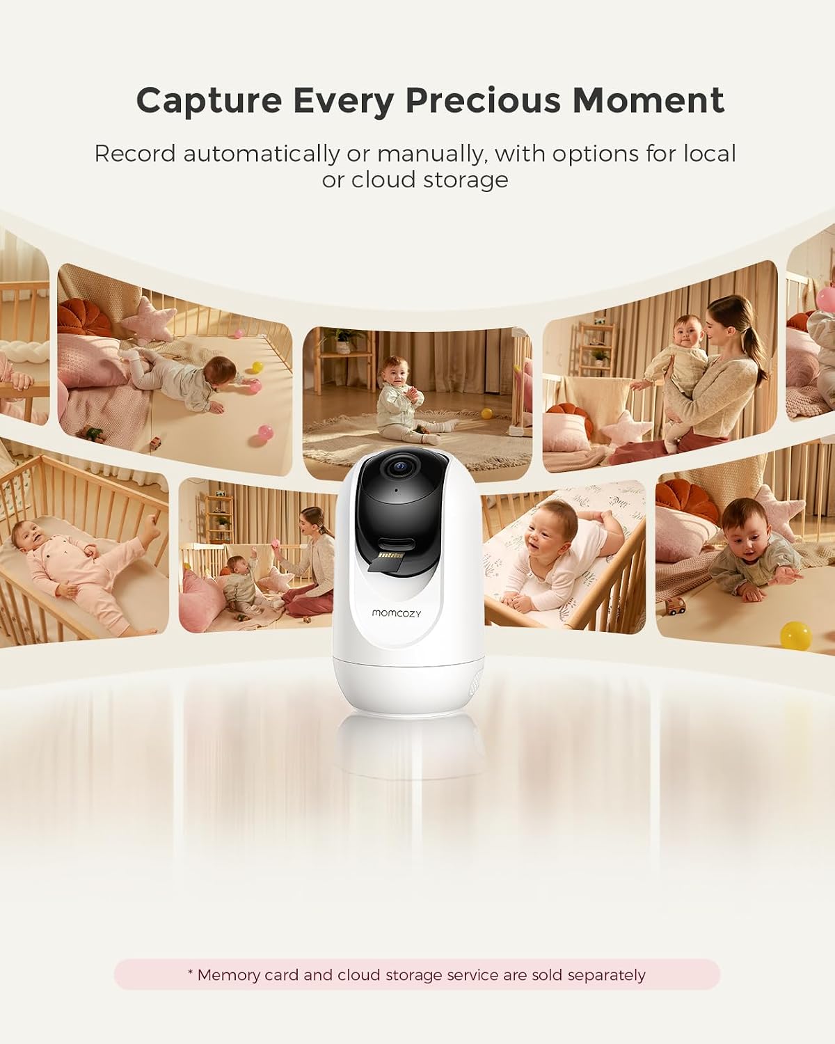 Momcozy Smart WiFi Baby Monitor, APP Control Baby Monitor with Camera&Audio