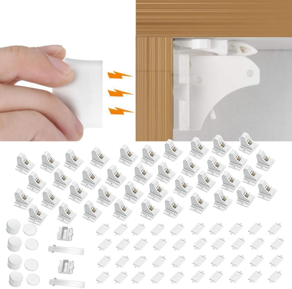 15 Pack Magnetic Cabinet Locks Baby Proofing