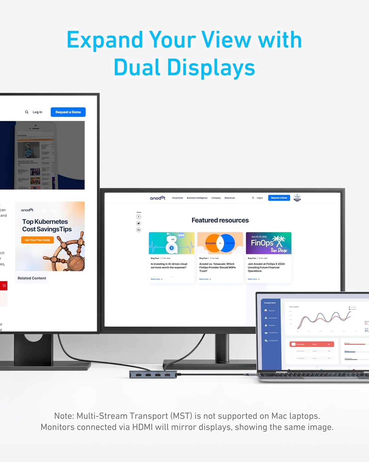 Anker 7-in-1 USB-C Hub, Dual Monitor USB C Docking Station