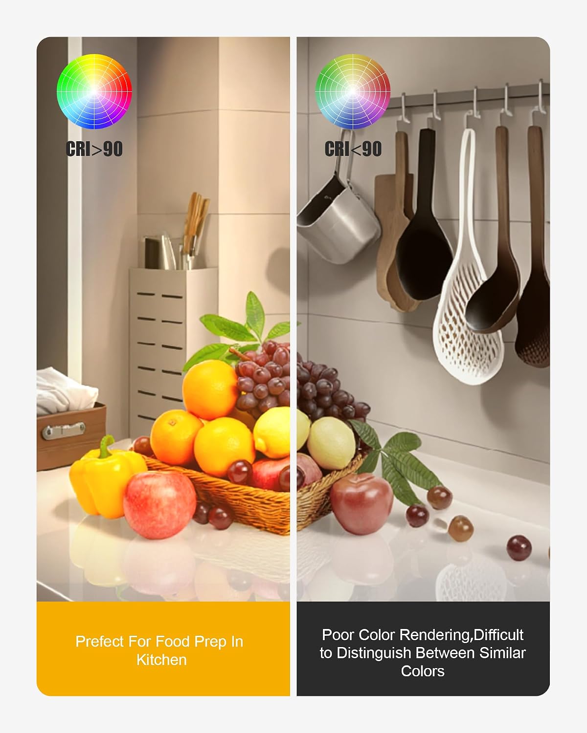 Under Cabinet Lighting with Power Cord and Linked Cord