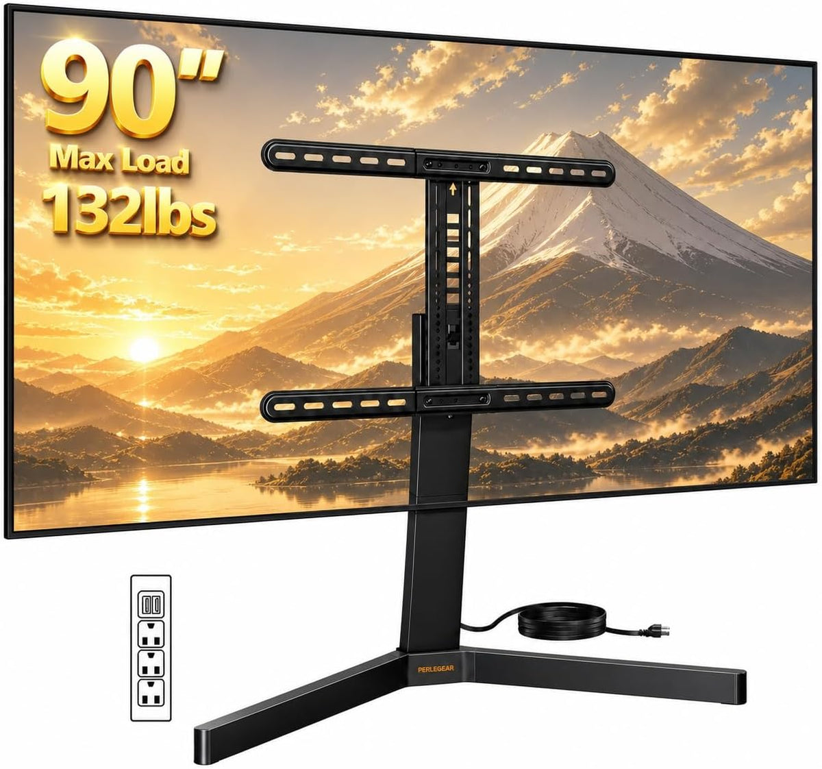Perlegear Dual Vertical Monitor Stand for 13–40 inch Screens up to 44 lbs