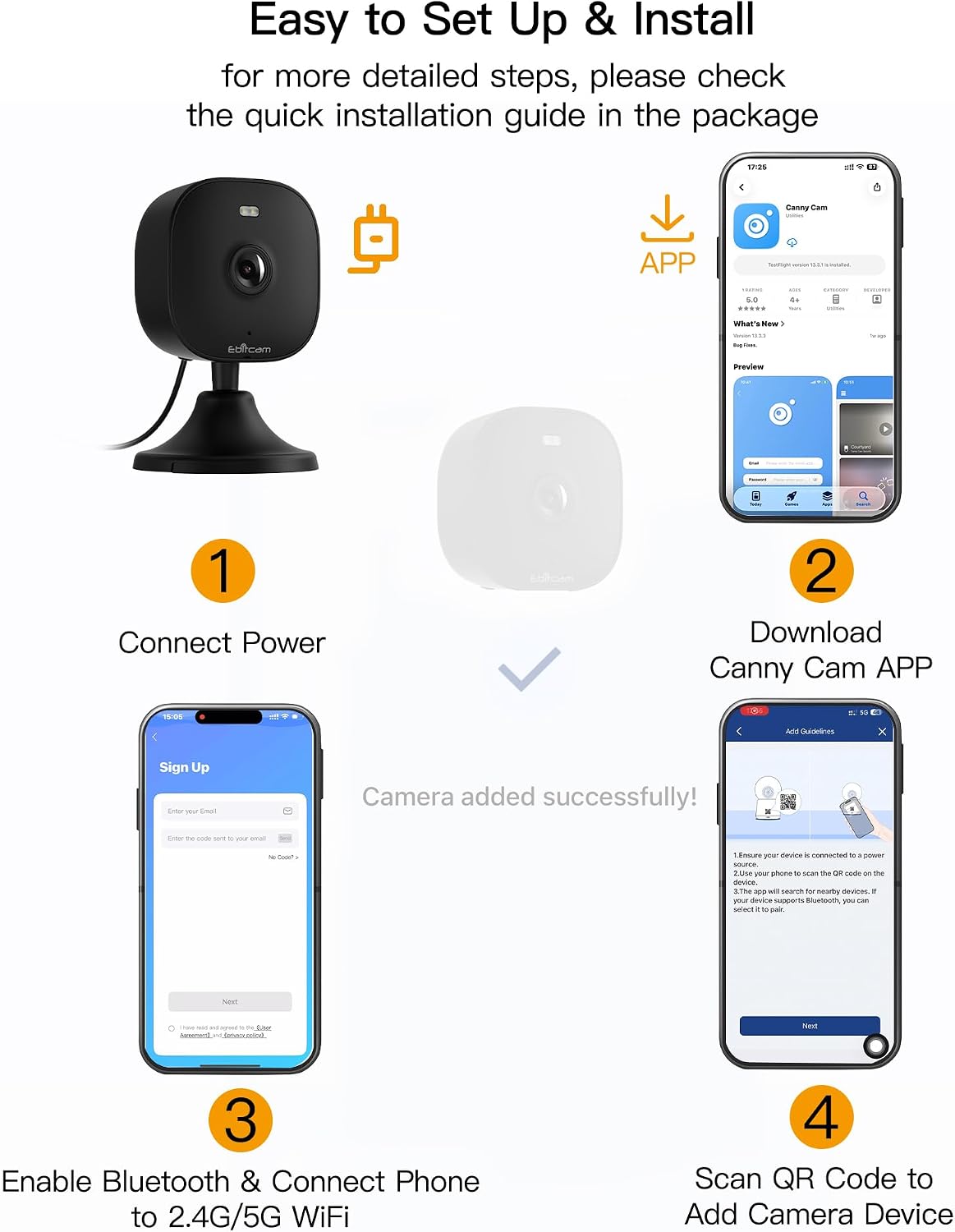 2K Cameras for Home Security, Plug-in Security Camera Outdoor/Indoor w/Color Night Vision&Motion Detection for Baby/Pet/Vehicle Monitor, 5G/2.4GHz Dog Camera w/2-Way Audio/Cloud&SD Card Storage