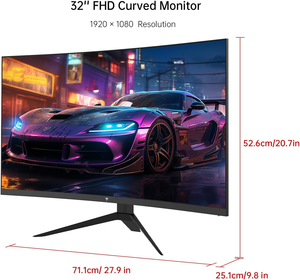 KTC 32 Inch Curved Gaming Monitor, FHD 1080p 165Hz Curve Monitor, H32S17C
