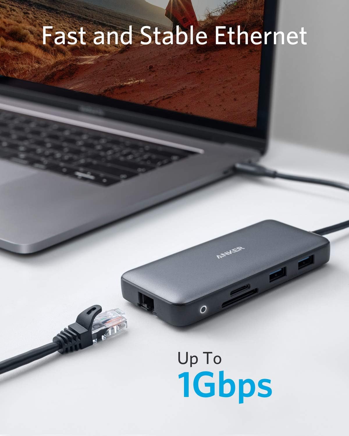 Anker Laptop Docking Station Dual Monitor, 8-in-1 USB C Hub with 4K HDMI | Dual HDMI USB C Dock, 1Gbps Ethernet, 85W Max PD, SD/TF Card Reader, for USB C Laptops, XPS and More (Charger Not Included)