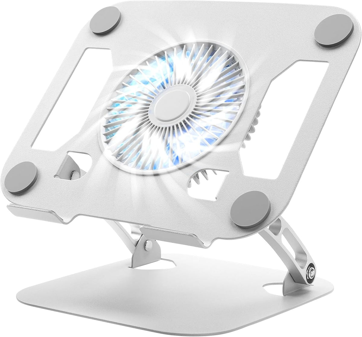 SHUWEI Laptop Stand with Fan, Height/Angle Adj fits 16" Laptop, Black