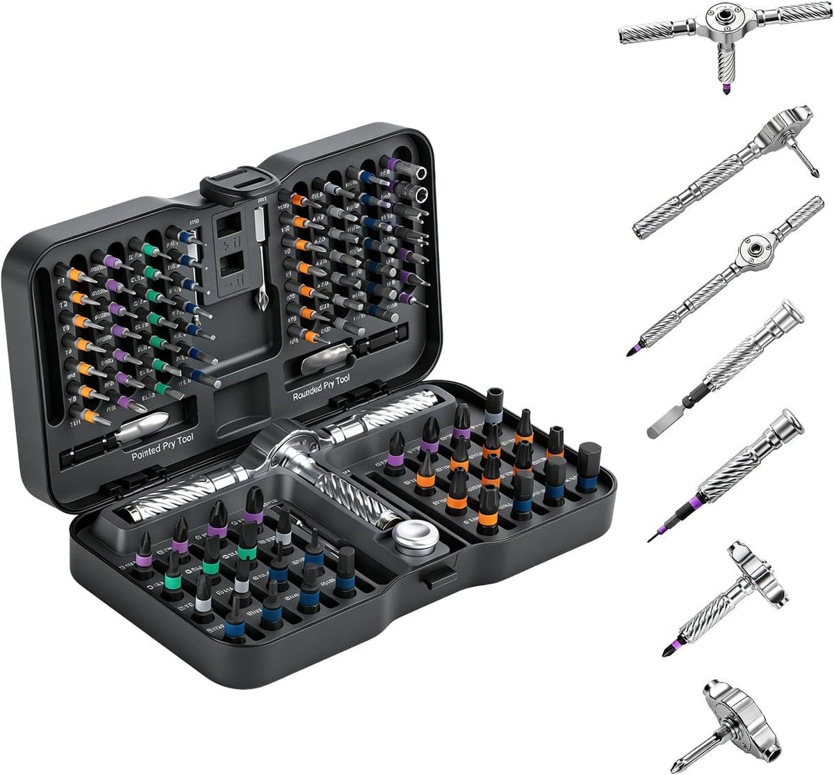 Ratchet Screwdriver Set, magnetic Screwdriver sets, S2 Steel Bits, DIY Combination Flexible Shaft, Suitable for Furniture Assembly, Precision Electrical Appliance Repair, Bicycle Tools