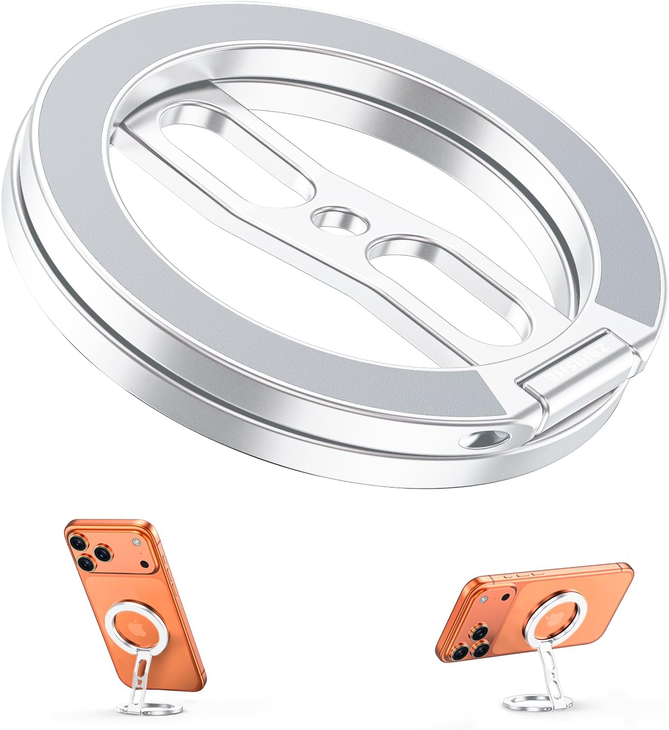 Magnetic Phone Ring Grip for MagSafe Dual-Sided Magnet Cell Phone Grip Stand Finger Ring Holder Compatible with iPhone 17/16/15/14/13 Pro Max Plus, for Mag Car Mounts