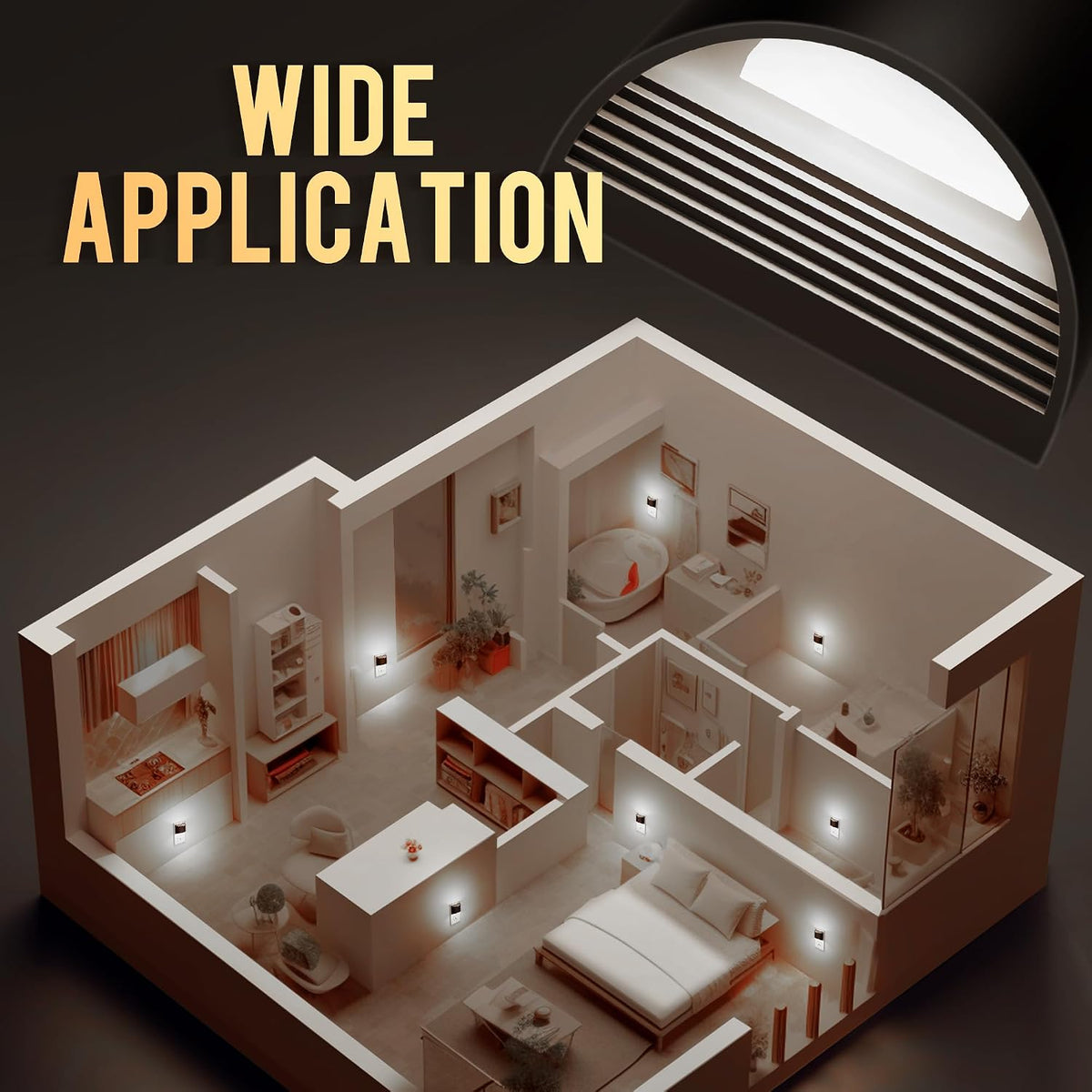 DORESshop Night Light, Night Lights Plug into Wall, Adjustable, 5000K