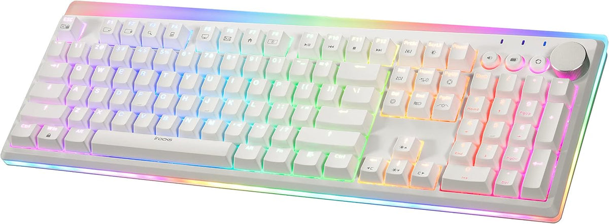 iRocks K71R Wireless RGB Mechanical Gaming Keyboard, Blue Switch, Backlit