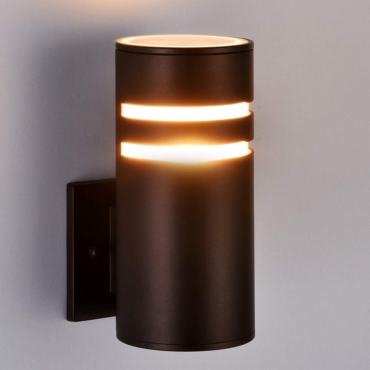 rosykite Cylinder Outdoor Wall Lights Exterior, 13 Inch Oil Bronze Sconce