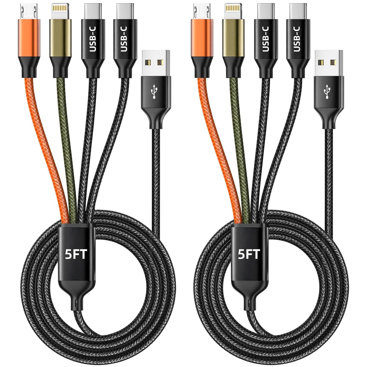 100W USB-C Multi Charging Cable with E-Mark Chip, USB C Cable Fast Charging