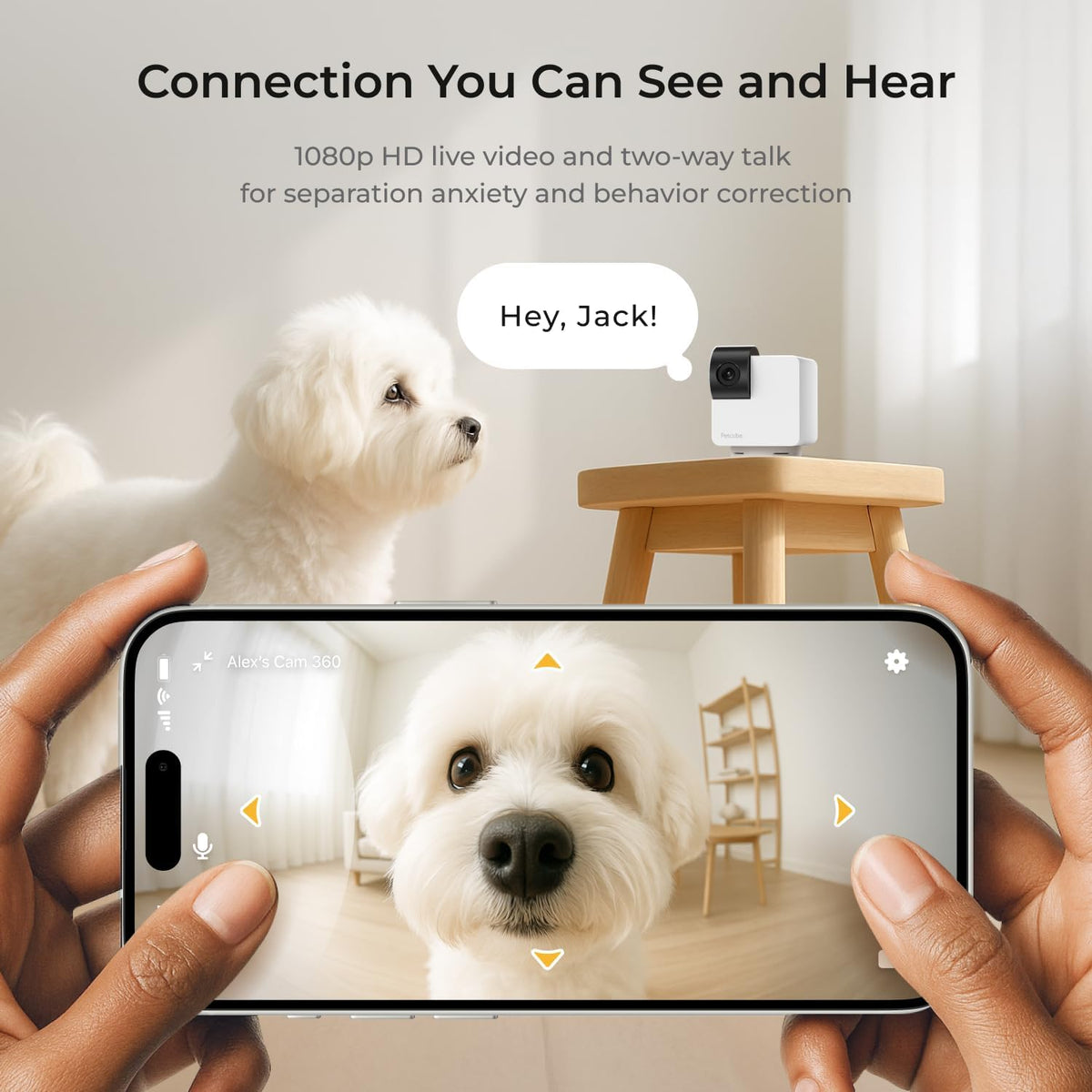 Petcube Cam 360 (3-Pack) – Wi-Fi Pan-Tilt Pet Security Camera with App
