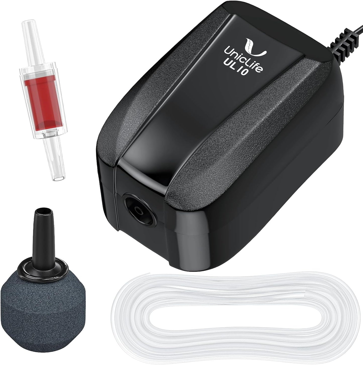 Uniclife Aquarium Air Pump Dual Outlet Fish Tank Aerator with Accessories for 5-200 Gallon Tank
