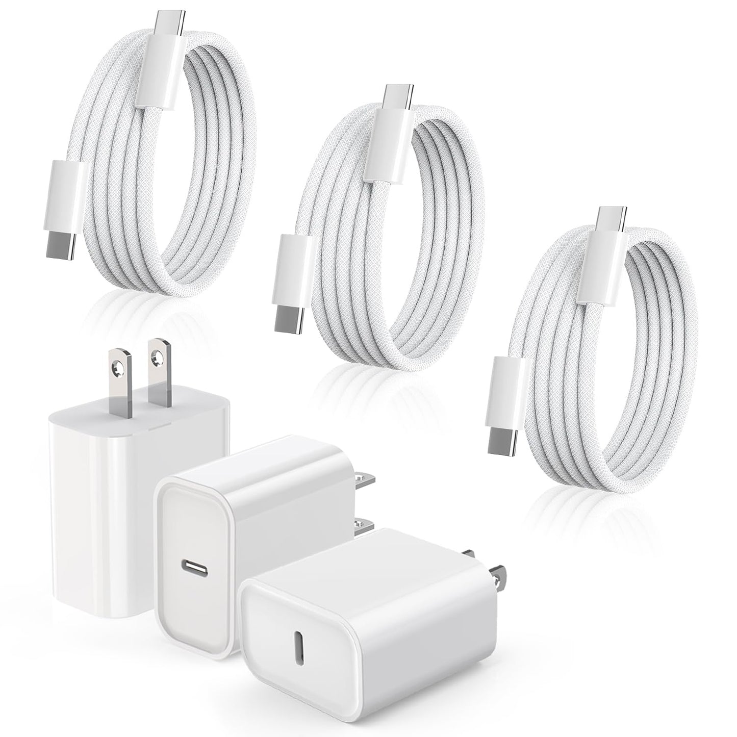 【Apple MFi Certified】Fast Charger iPhone,Fast i Phone Charging Cord 3Pack iPhone Charger Fast Charging Plug Block 6FT USB C to Lightning Cable for iPhone 14/14 Pro Max/Plus/13 Mini/12/11/XR/XS,AirPods