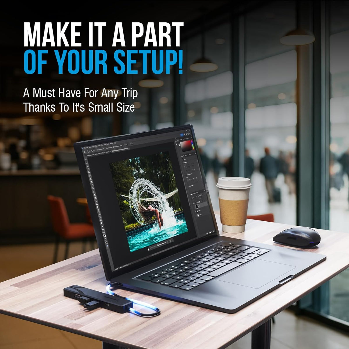 SABRENT USB-C Hub, USB-C to 4K@60Hz HDMI, 100W PD (HB-TC5P)