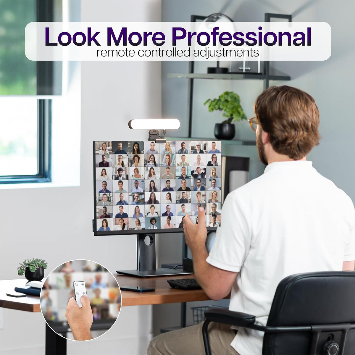 Life Finds Black Webcam Light for Streaming, LF-WL1