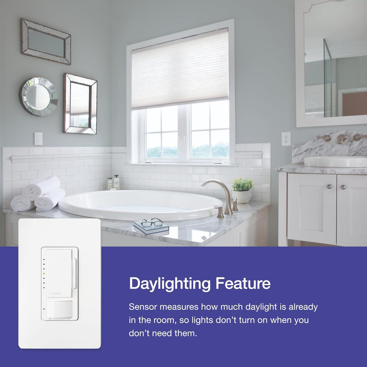 Lutron Motion Sensor and LED Dimmer Switch, Single Pole/3-Way