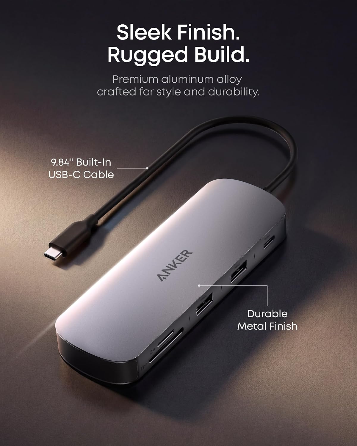 Anker Nano Laptop Docking Station Dual Monitor,8-in-1 USB C Hub for Windows | Dual 4K@60Hz HDMI Dock, 10Gbps USBC & USBA Data Ports, 85W PD, SD/TF Card Reader, for Dell, Lenovo, HP (Charger Not Included)