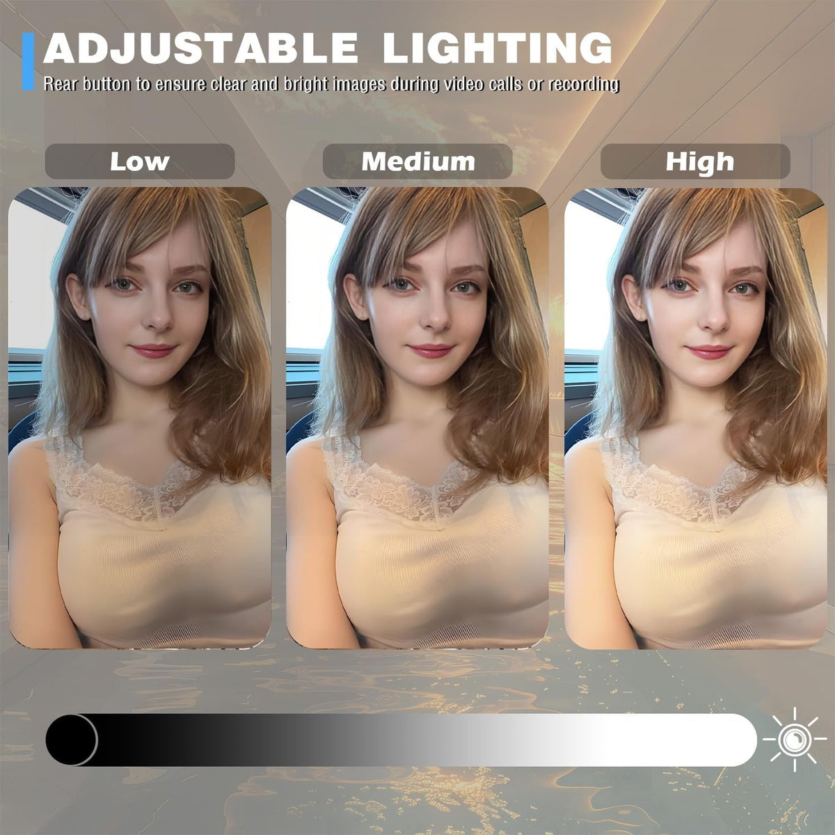 W4 2K Autofocus Webcam with Dual Mics & LED Light