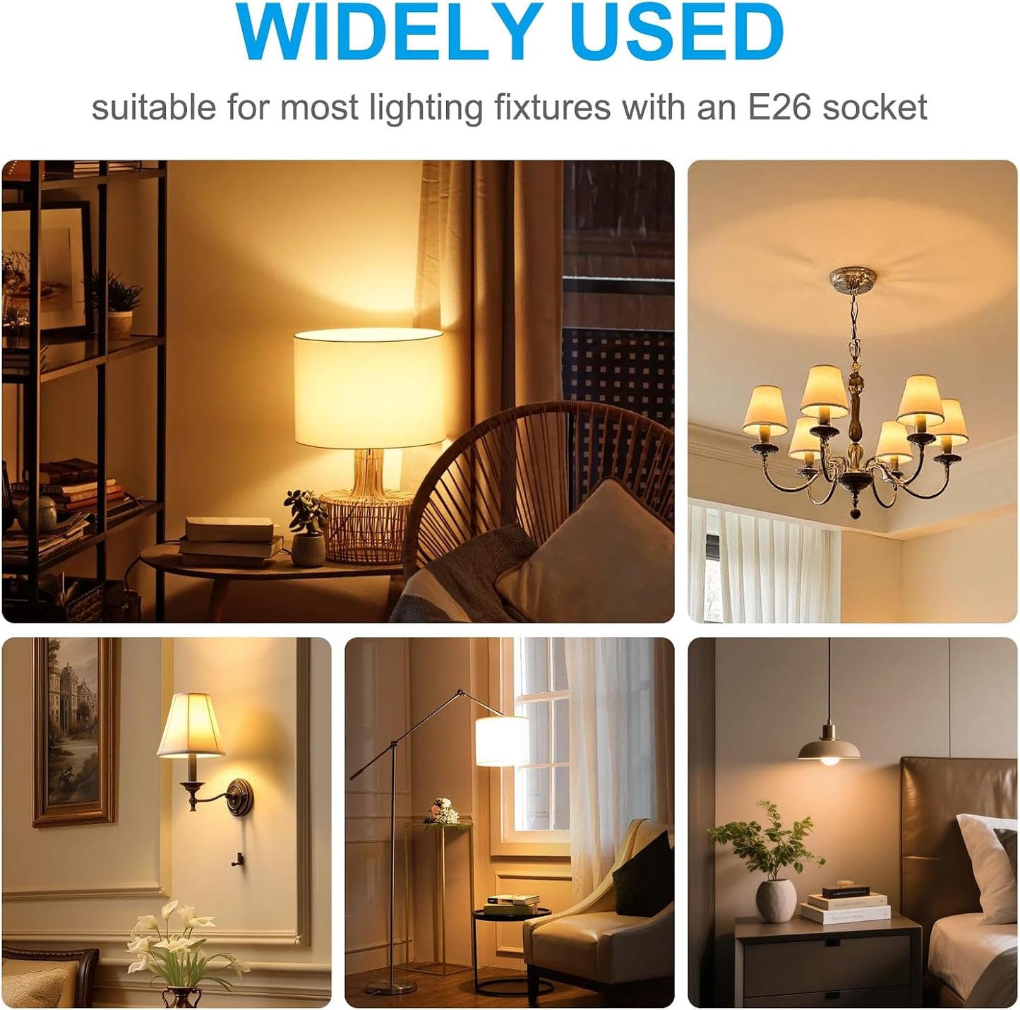 Powfloven E26 Rechargeable Light Bulbs with Remote and USB Charging, 1 Pack | Dimmable Battery Operated Light Bulb, 3 Color Temperatures, 4 Timer, A19 Wireless Light Bulbs for Wall Sconces, Not-Hardwired