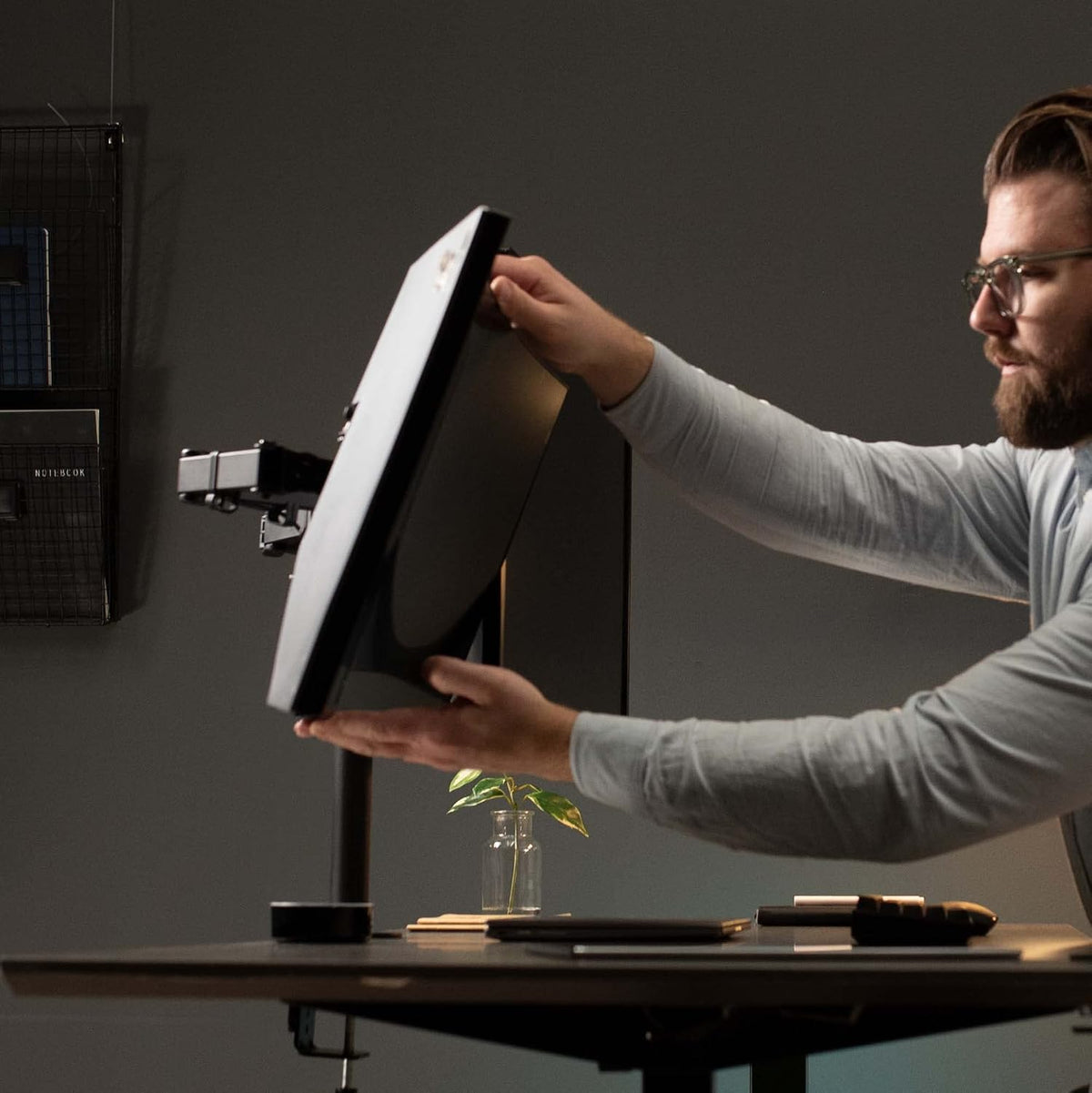 VIVO Full Motion Dual Monitor Desk Mount Clamp Stand VESA, Double Center Arm Joint, Holds 2 Screens up to 34 inches, STAND-V102D